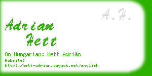 adrian hett business card
